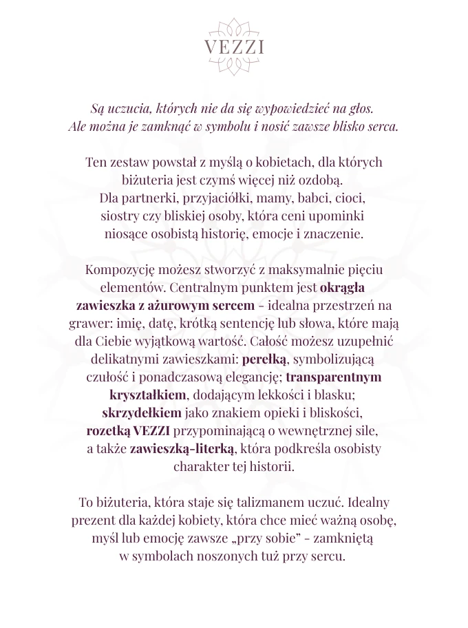 Zestaw biżuterii Endless Elegance z możliwością graweru Z11043Z00