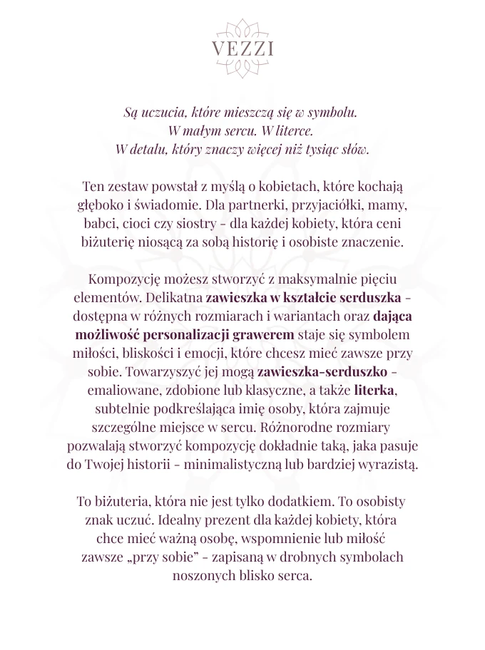 Zestaw biżuterii Never By Chance z możliwością graweru Z11022Z00
