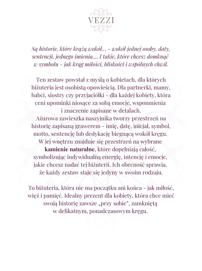 Zestaw biżuterii Your Creation z możliwością graweru Z11093Z00