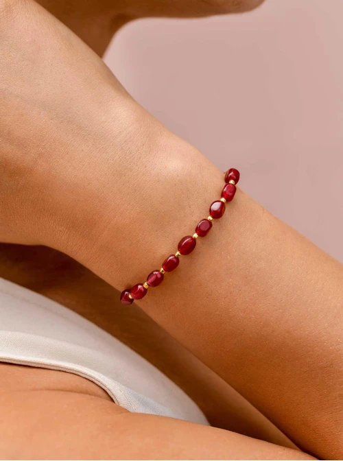 Bransoletka Agat, stal pozłacana S109832Z00