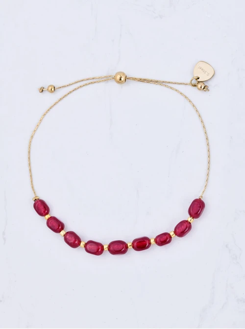 Bransoletka Agat, stal pozłacana S109832Z00