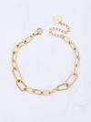 Bransoletka łańcuch, baza Charms, stal pozłacana  S110374Z00