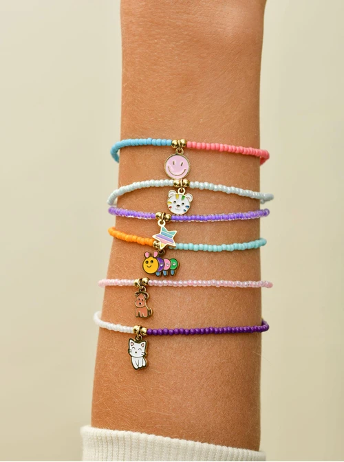 Bransoletka robaczek, stal pozłacana, S110357Z07