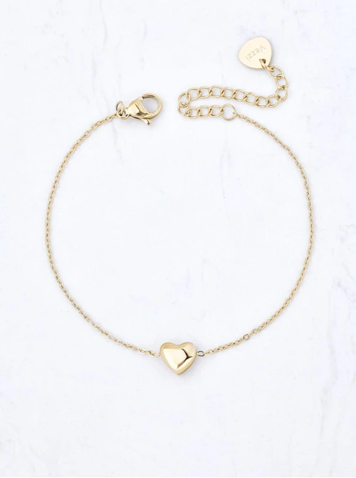 Bransoletka serduszko, stal pozłacana S110490Z00