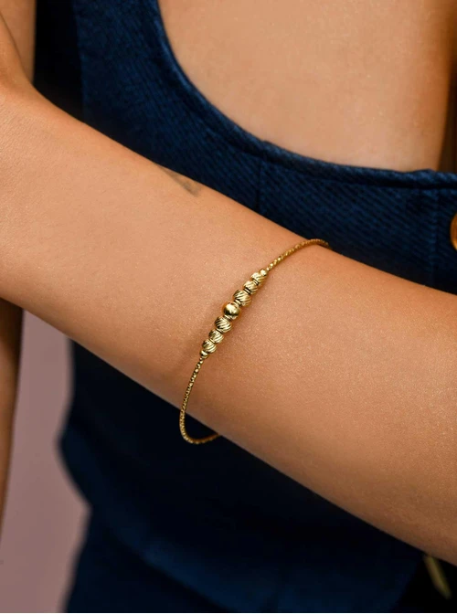 Bransoletka sztywna, serduszko, stal pozłacana, S110698Z00