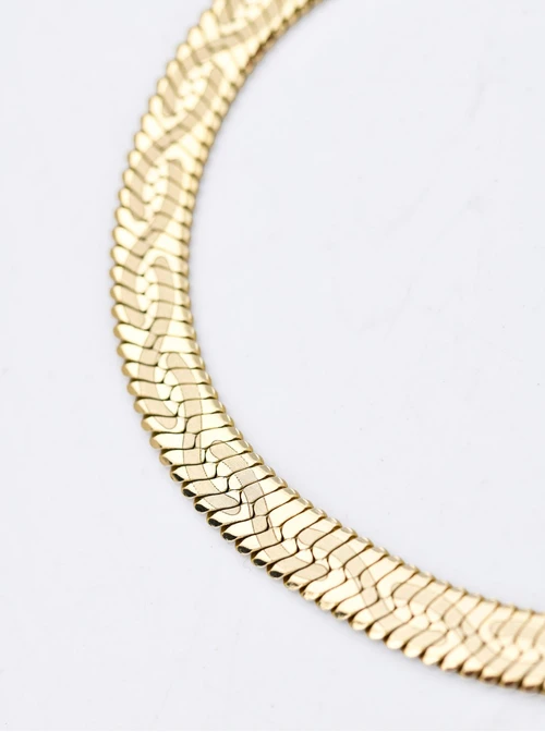 Bransoletka żmijka, stal pozłacana S110706Z00