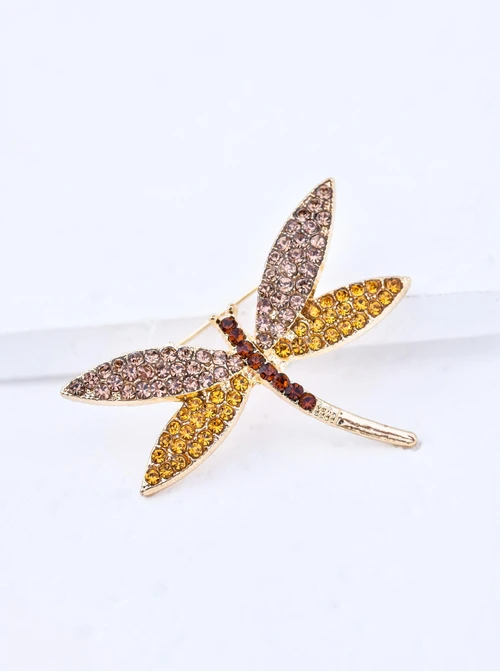 Broszka Ważka, kolorowe kryształki B710948Z00