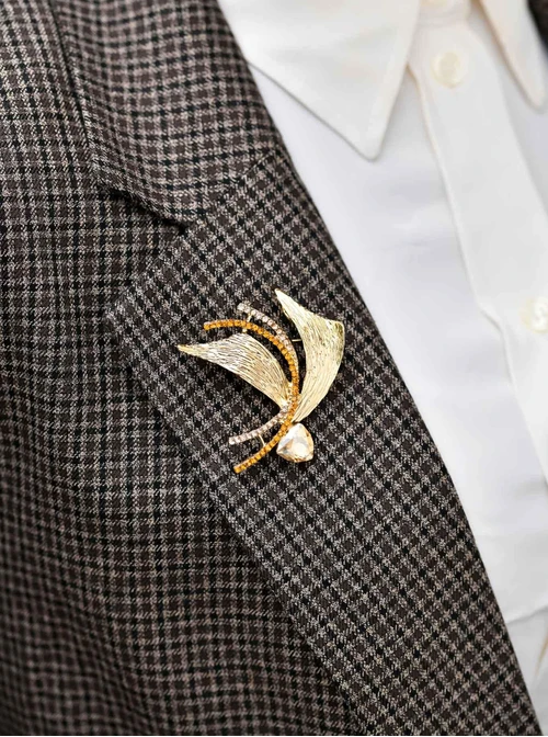 Broszka złote kryształki B710906Z00