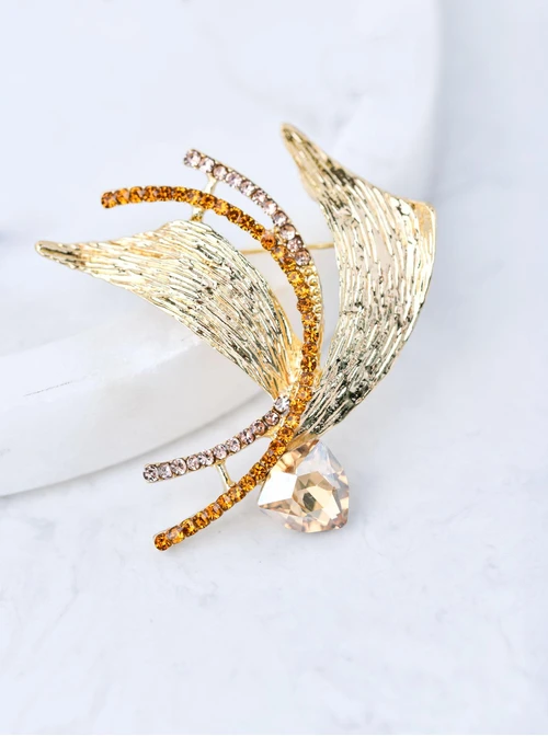 Broszka złote kryształki B710906Z00