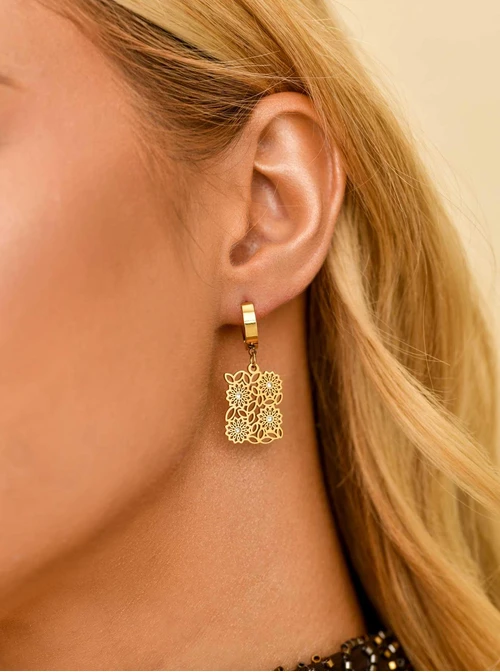 Kolczyki Rozeta Vezzi, stal pozłacana S211470Z00