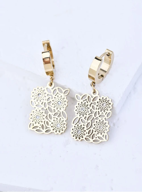 Kolczyki Rozeta Vezzi, stal pozłacana S211470Z00