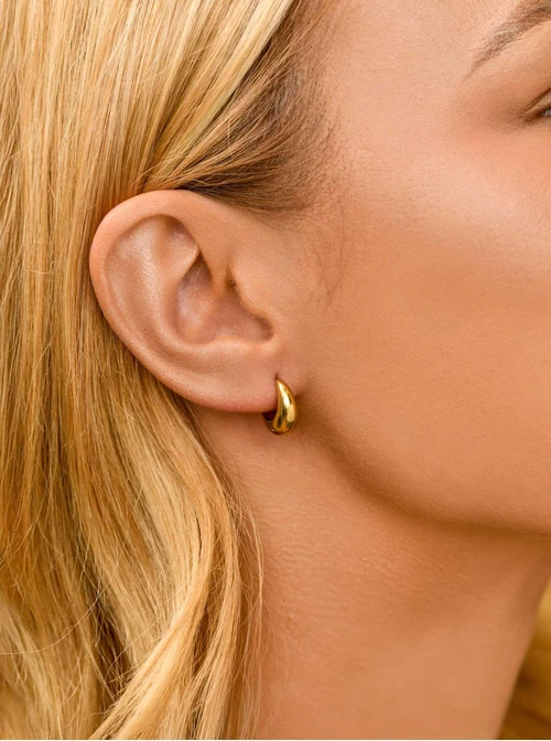 Kolczyki kółeczka, stal pozłacana S211330Z00