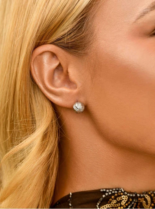 Kolczyki kulki, stal S210696S00