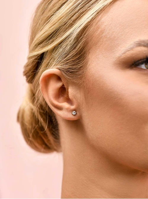 Kolczyki malutki kryształek, 3mm, stal S210282S02