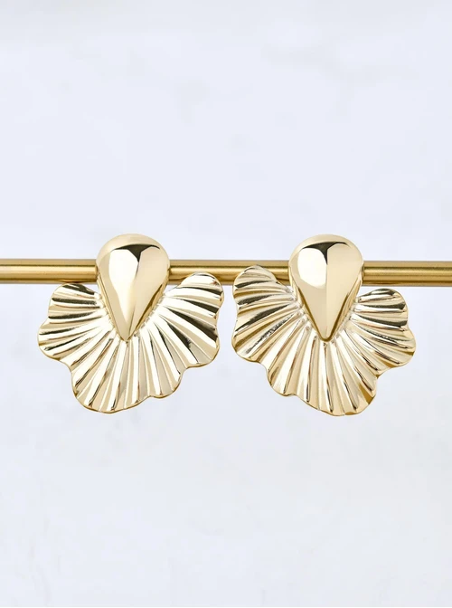 Kolczyki retro, stal pozłacana S211446Z00