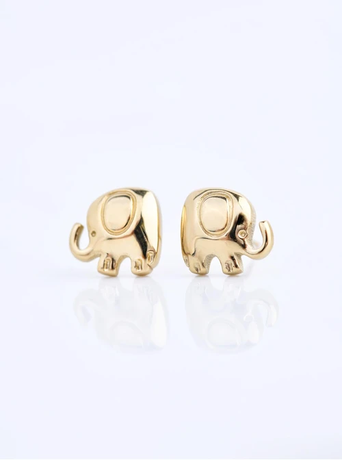 Kolczyki słoniki, stal pozłacana S210371Z00