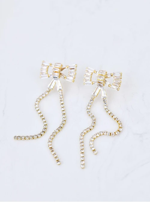 Kolczyki wieczorowe kokardki, B210109Z00