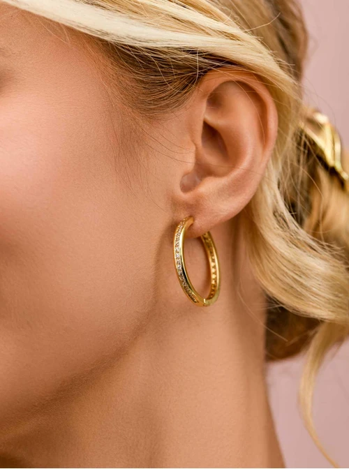 Kolczyki wieczorowe, koła z kryształkami B210108Z00