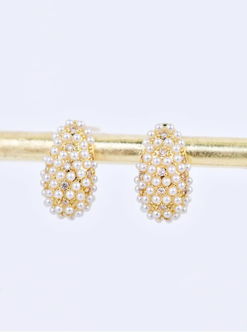 Kolczyki wieczorowe z perełkami B210130Z00