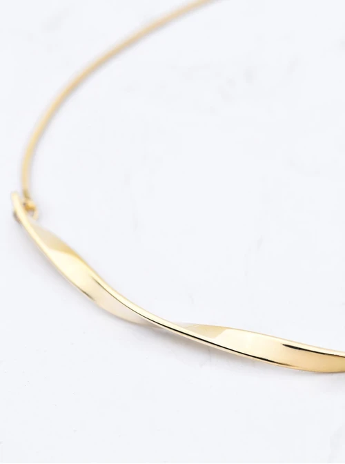 Naszyjnik żmijka, stal pozłacana, S310580Z00