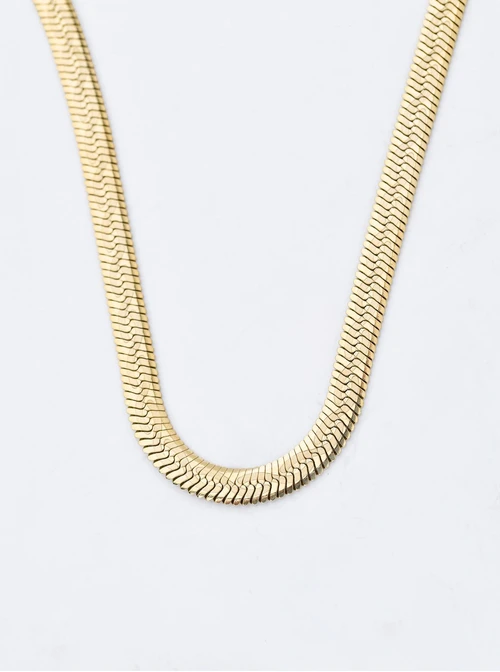 Naszyjnik żmijka, stal pozłacana S310705Z00