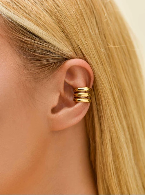 Nausznica szeroka, stal pozłacana S210731Z00