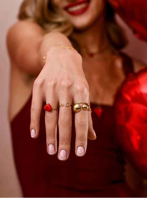 Pierścionek, stal pozłacana S411224Z00