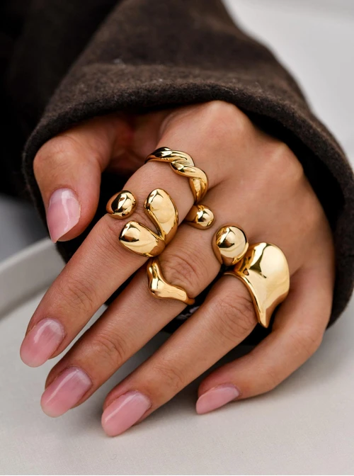 Pierścionek, stal pozłacana S411236Z00