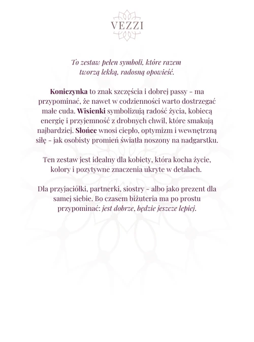 Zestaw Biżuterii Sunny Clover Charms