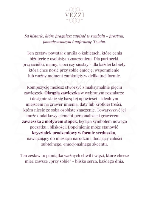 Zestaw biżuterii True Identity z możliwością graweru Z10862Z00