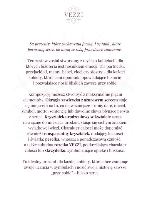 Zestaw biżuterii Just Shine z możliwością graweru Z11031Z00