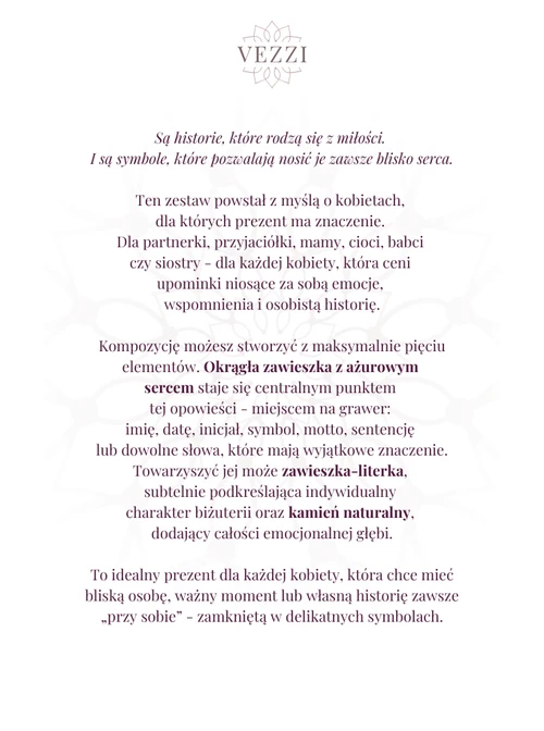 Zestaw biżuterii Where You Are z możliwością graweru Z11049Z00