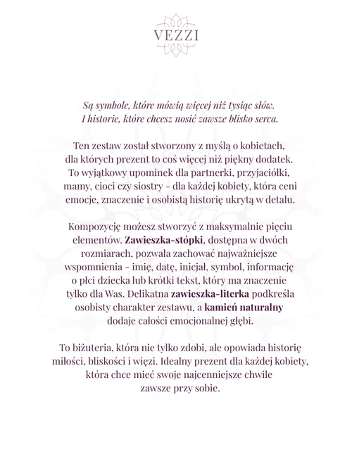 Zestaw biżuterii Sense of Peace z możliwością graweru Z11052Z00