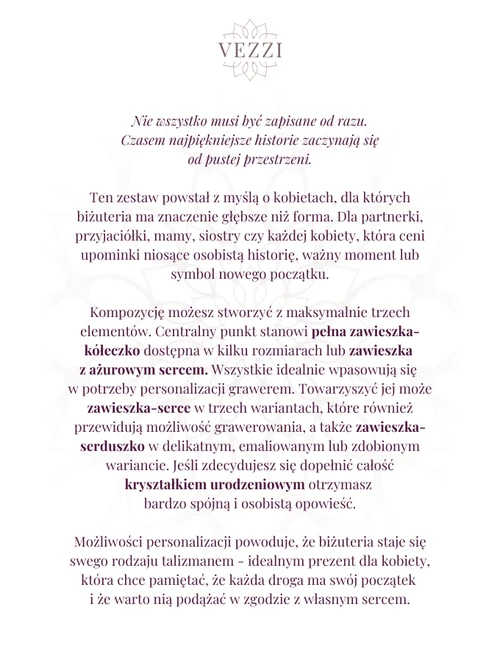 Zestaw biżuterii Chosen Gently z możliwością graweru Z11084Z00