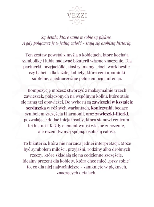 Zestaw biżuterii Charm of Love &amp; Luck z możliwością graweru Z11103Z00