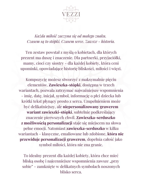 Zestaw biżuterii Carried in Heart z możliwością graweru Z11030Z00