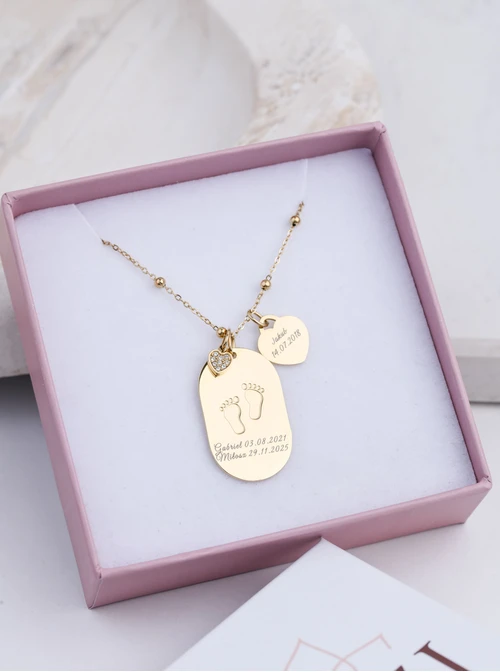 Zestaw biżuterii Carried in Heart z możliwością graweru Z11030Z00