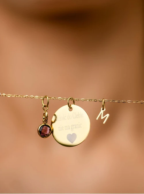 Zestaw biżuterii Golden Charm z możliwością graweru Z10846Z00