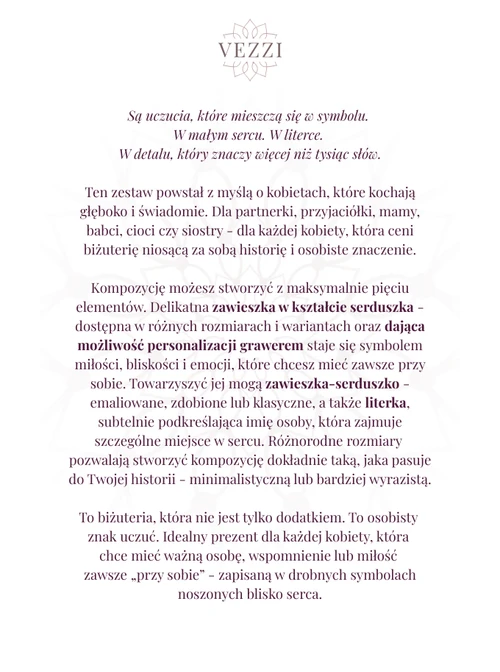 Zestaw biżuterii Never By Chance z możliwością graweru Z11022Z00