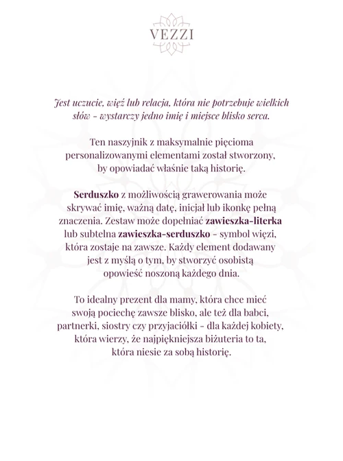 Zestaw biżuterii One Name, One Story z możliwością graweru Z11059Z00