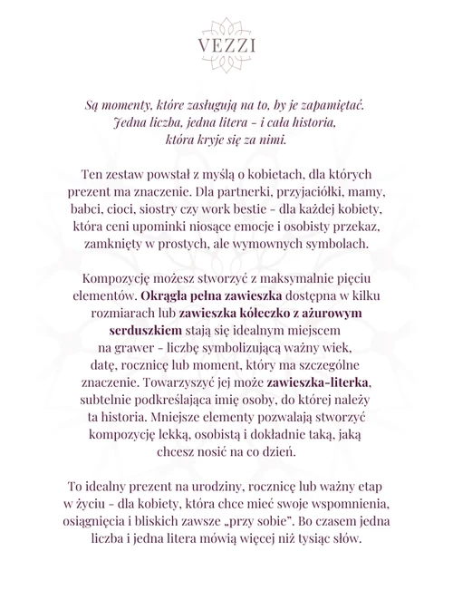 Zestaw biżuterii Timeless Minimalism z możliwością graweru  Z11020Z00