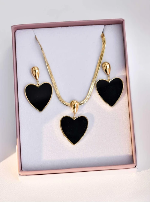 Zestaw Biżuterii Allure Black Heart