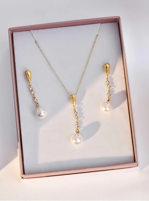 Zestaw Biżuterii Golden Harvest Pearls
