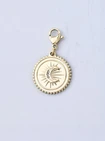 Zawieszka, charms księżyc, stal pozłacana SC11408Z00
