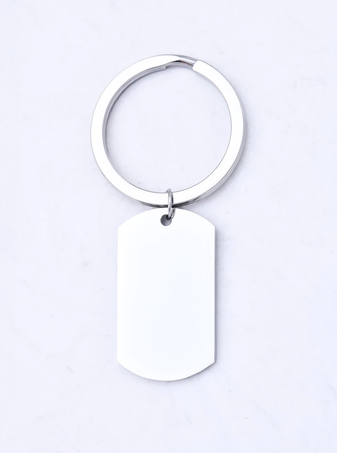  Brelok męski srebrny, stal  KR10553S00