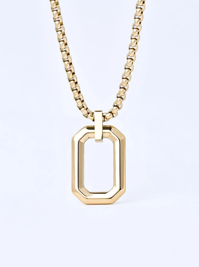 Naszyjnik męski, stal pozłacana S311538Z00