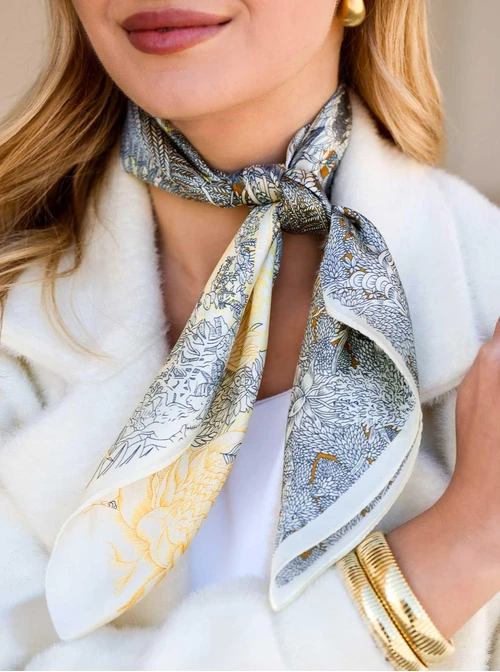 Apaszka Jedwabna, 65 cm x 65 cm, AP11928-07