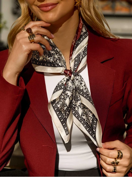 Apaszka Jedwabna, 68 cm x 68 cm, Paisley, AP11951-07