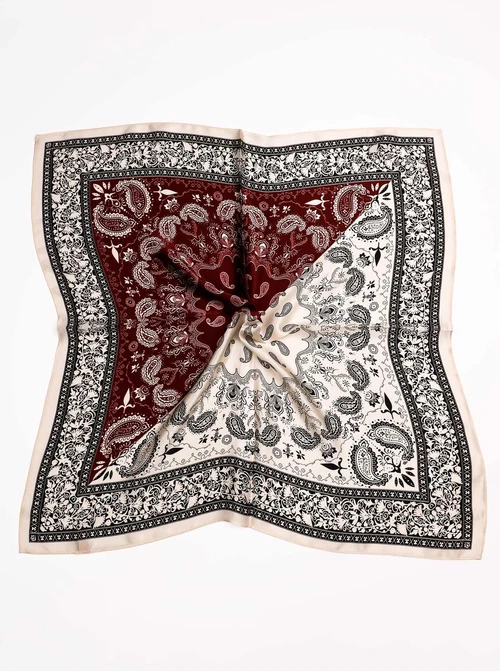 Apaszka Jedwabna, 68 cm x 68 cm, Paisley, AP11951-07
