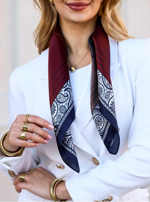 Apaszka Jedwabna, Paisley, 65 cm x 65 cm,  AP11938-07